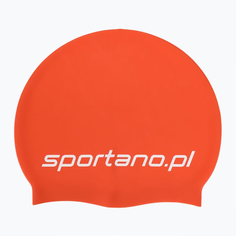 Swim cap SPORTANO silicone orange 2