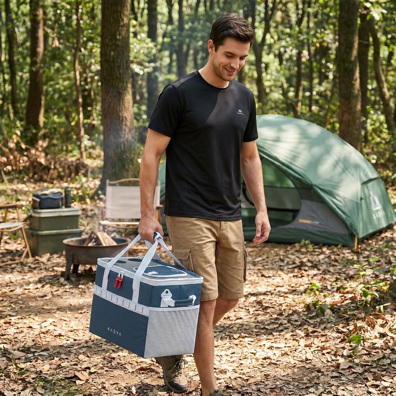 Portable fridge KADVA foldable into Picnicer 30 l navy blue 15