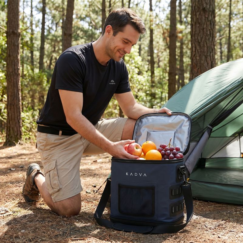 Portable fridge KADVA flat Reducer 17 l navy blue 11