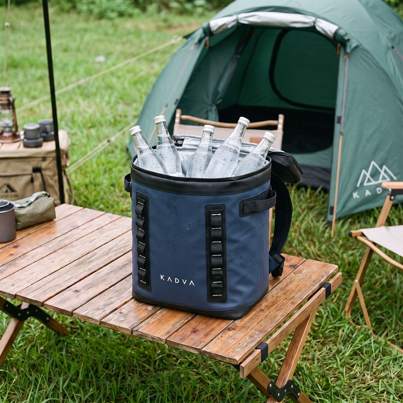 KADVA soft CANcool navy blue travel fridge 5