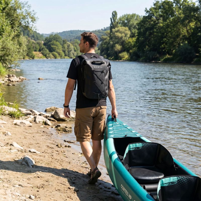 Waterproof backpack KADVA Fish 20 and black 11