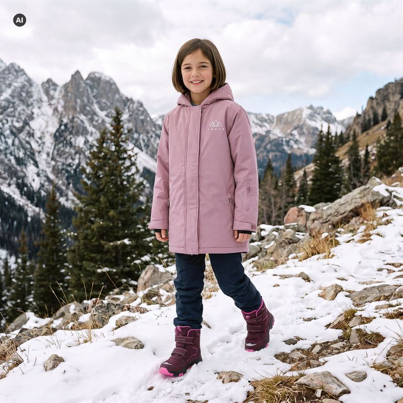 Children's snow boots KADVA Snowey Mid WP pink 5