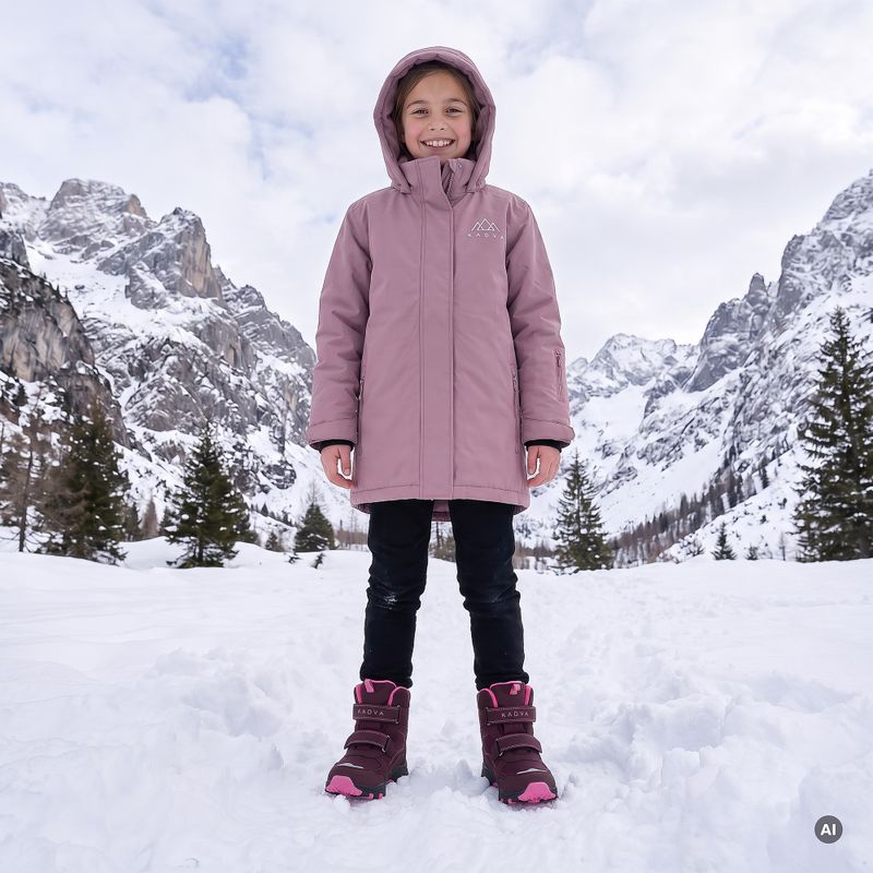 Children's snow boots KADVA Snowey Mid WP pink 7