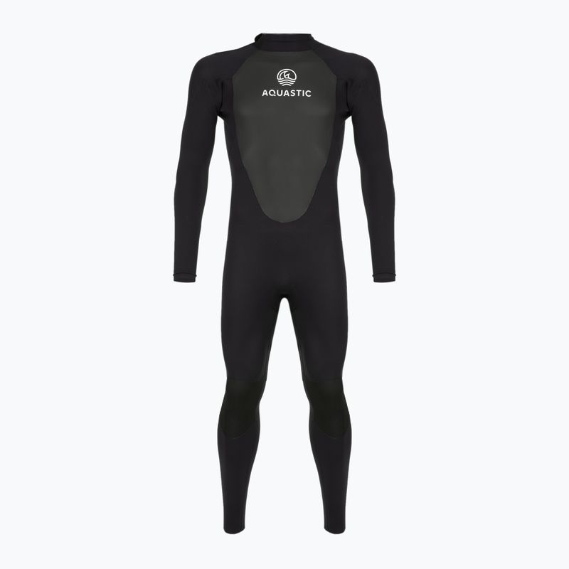Men's surfing wetsuit AQUASTIC neoprene 4/3 mm WAVEY black 10