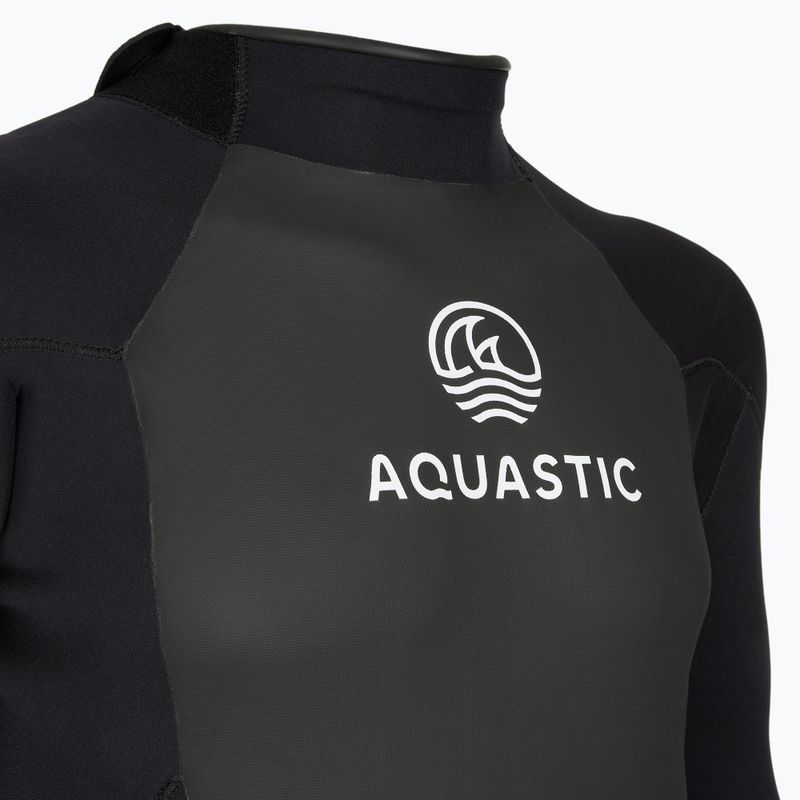 Men's surfing wetsuit AQUASTIC neoprene 4/3 mm WAVEY black 12