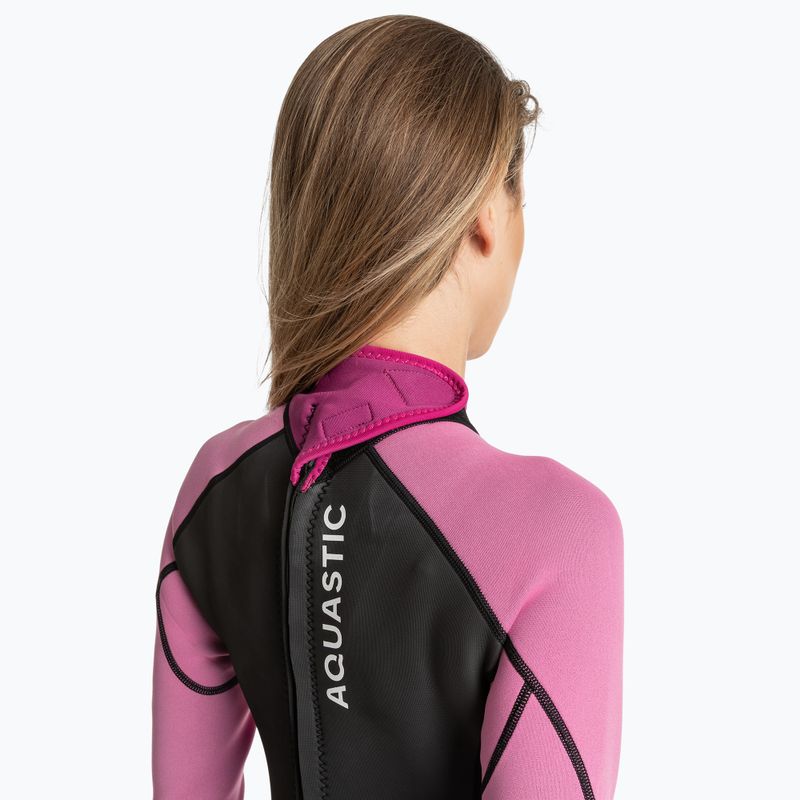 Women's surfing wetsuit AQUASTIC neoprene 3/2 mm WAVEY pink 8