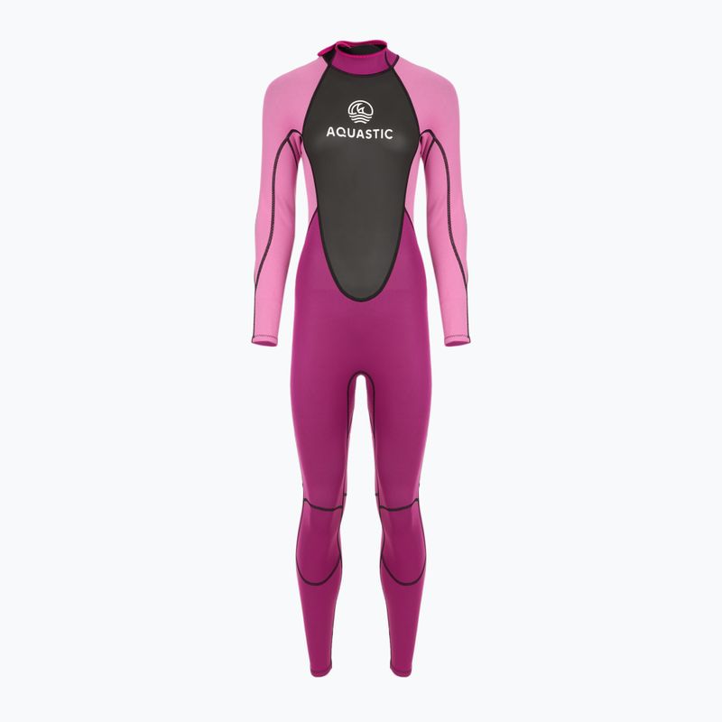 Women's surfing wetsuit AQUASTIC neoprene 3/2 mm WAVEY pink 12