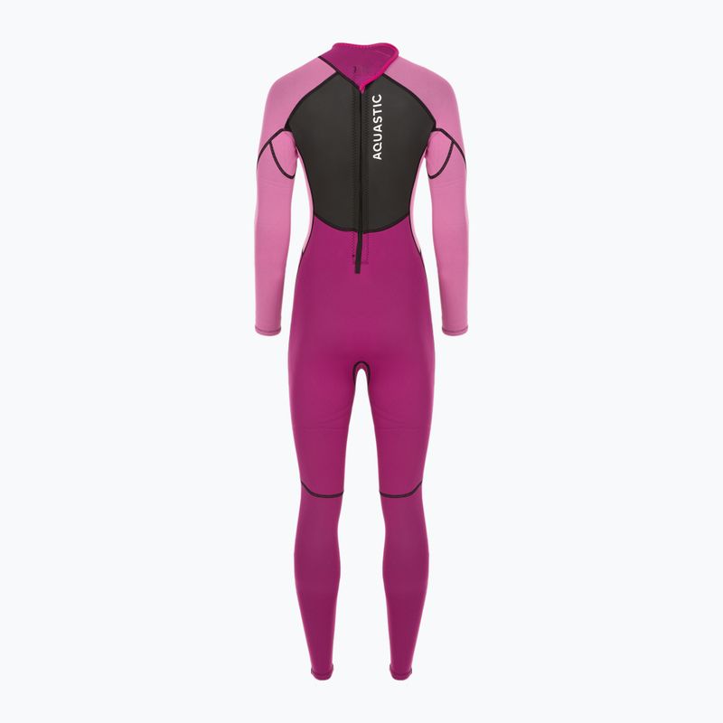Women's surfing wetsuit AQUASTIC neoprene 3/2 mm WAVEY pink 13