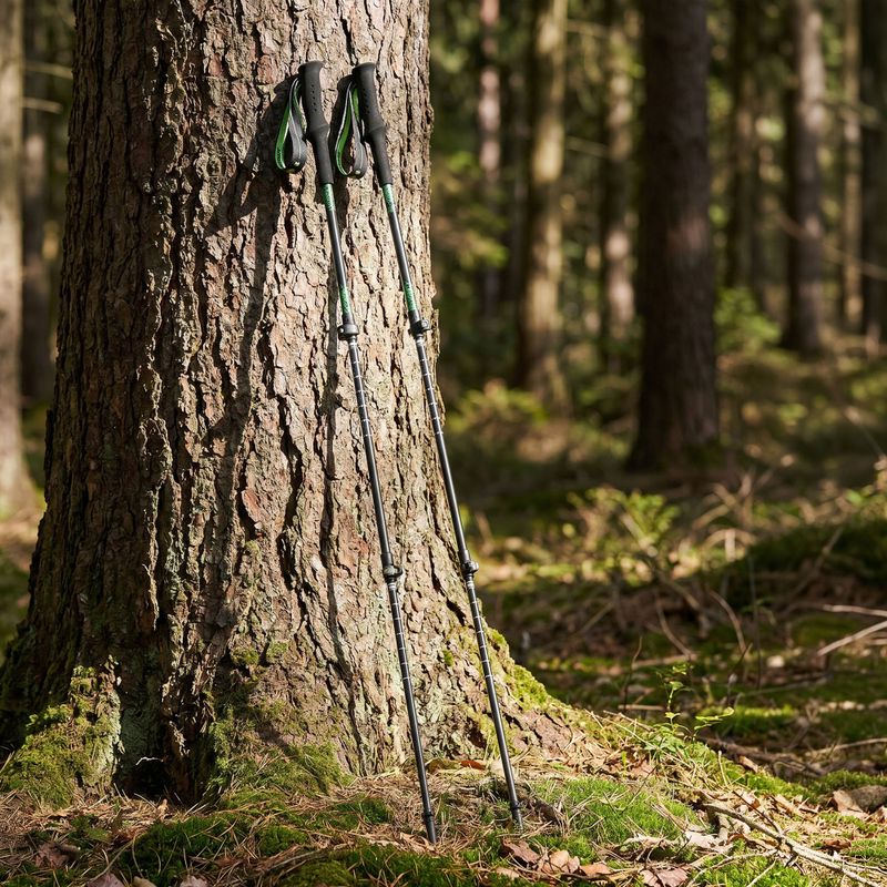 Trekking poles KADVA Torre adjustable carbon green 9