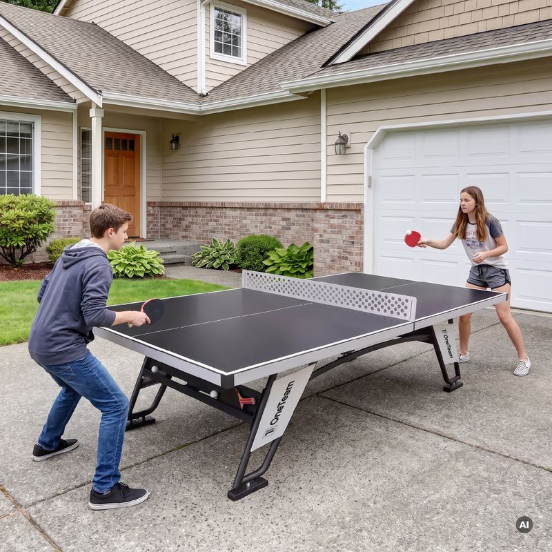 OneTeam OT-TTO-05 Outdoor Table Tennis Table grey 5