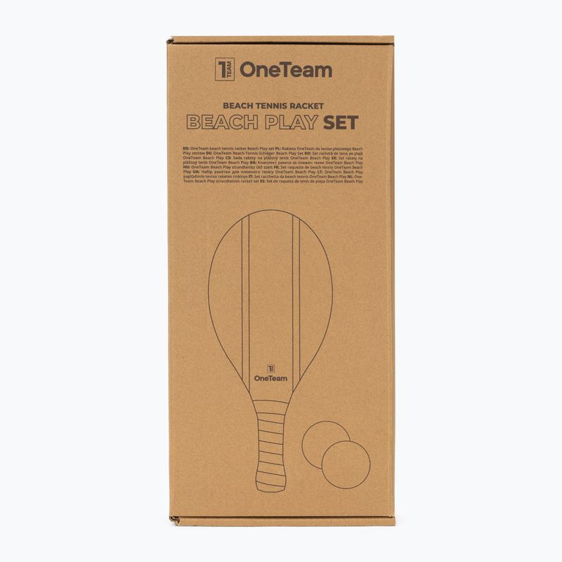 OneTeam Beach Play beach tennis set brown 10
