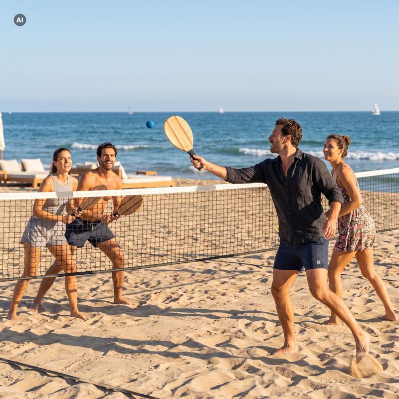 OneTeam Beach Play beach tennis set brown 2