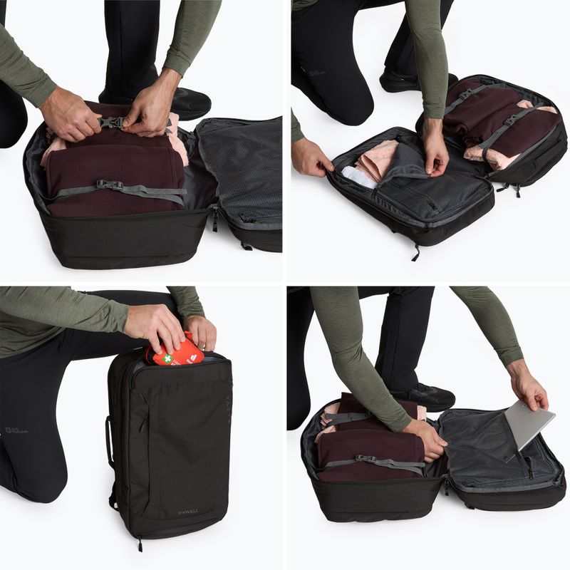 KADVA traWELL 28 l black hiking backpack 7