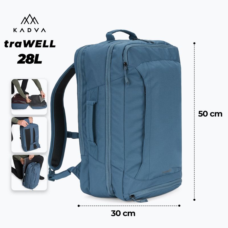 KADVA traWELL 28 l navy hiking backpack 2