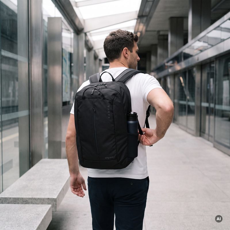 KADVA anyWAY 25 l black hiking backpack 7