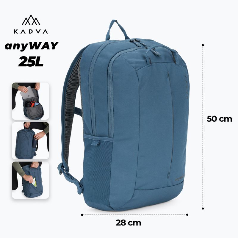 Kadva anyWAY 25 l hiking backpack navy blue 2