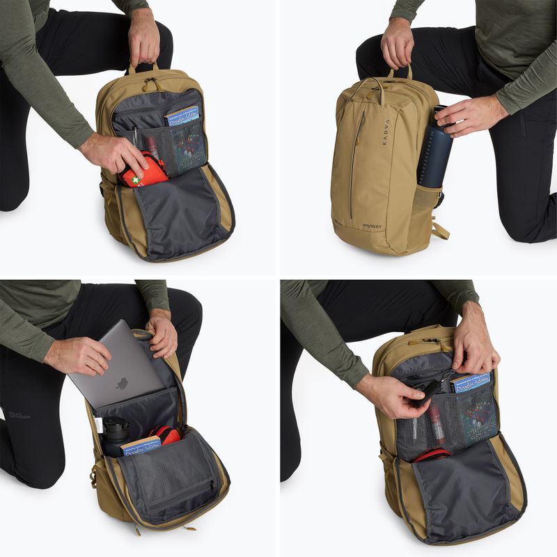 KADVA anyWAY 25 l sand-coloured hiking backpack 7
