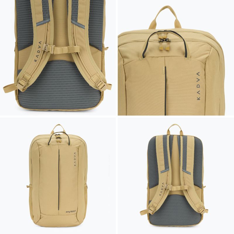 KADVA anyWAY 25 l sand-coloured hiking backpack 9