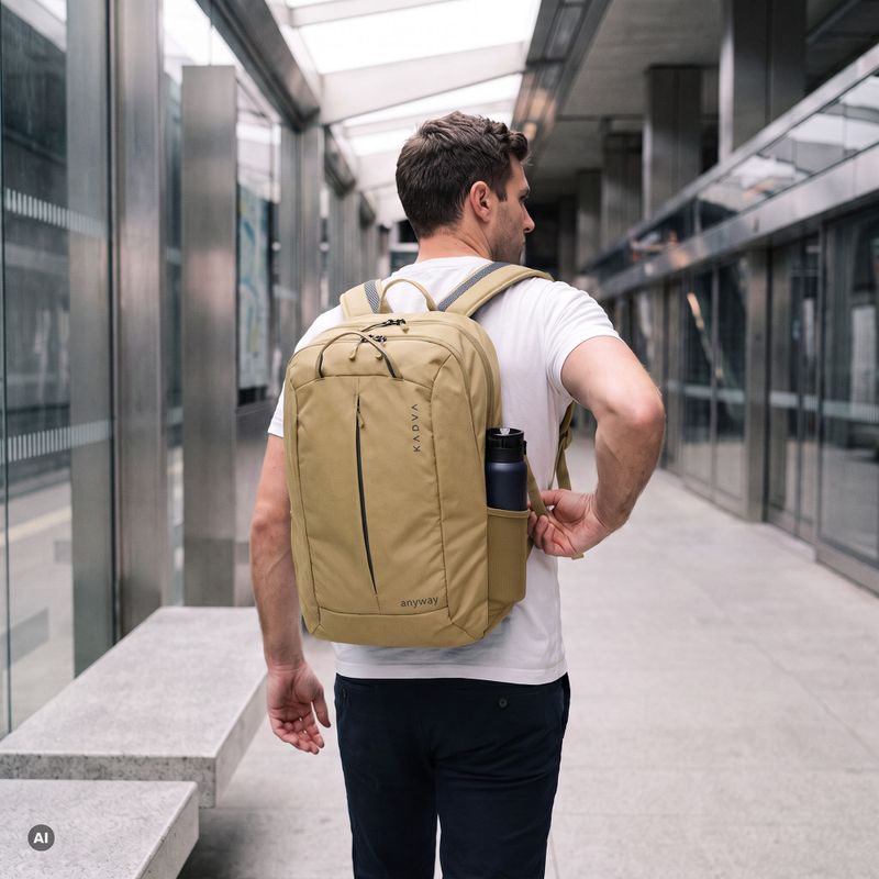 KADVA anyWAY 25 l sand-coloured hiking backpack 7