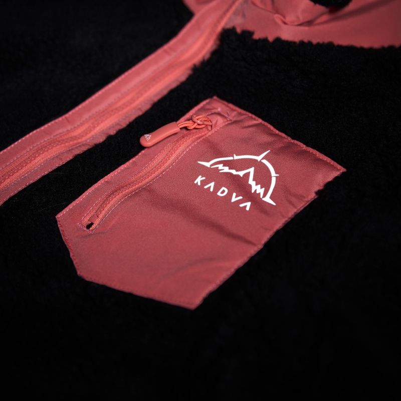 Women's fleece sweatshirt KADVA Rodvik WMNS Antracytowy/Szary/Różowy 7