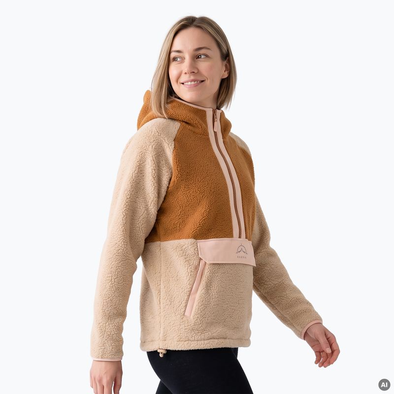 Women's KADVA RODIA WMNS beige fleece sweatshirt 5
