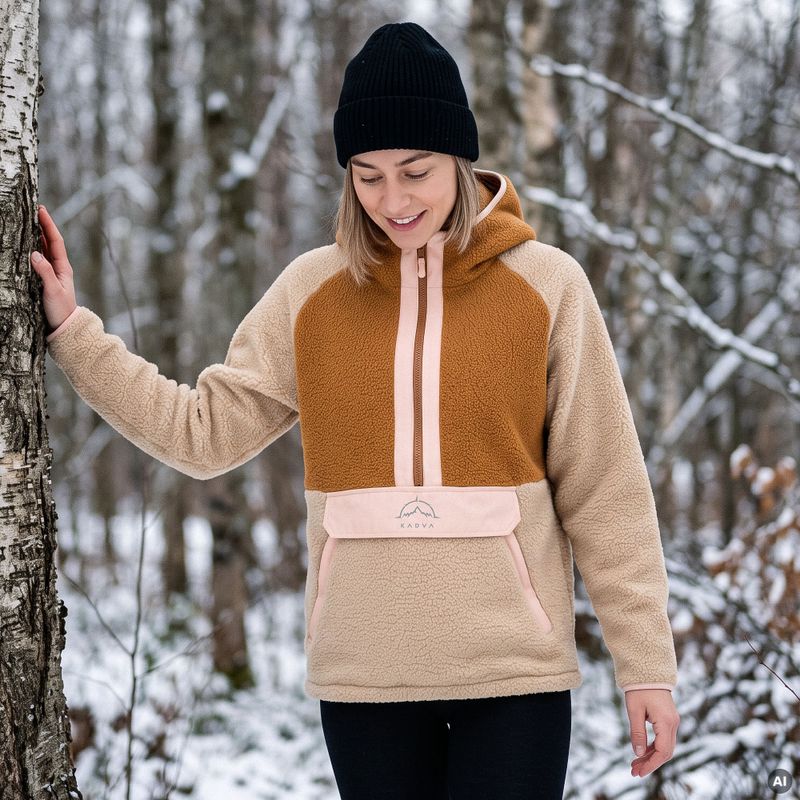 Women's KADVA RODIA WMNS beige fleece sweatshirt 10