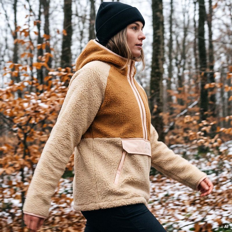Women's KADVA RODIA WMNS beige fleece sweatshirt 11