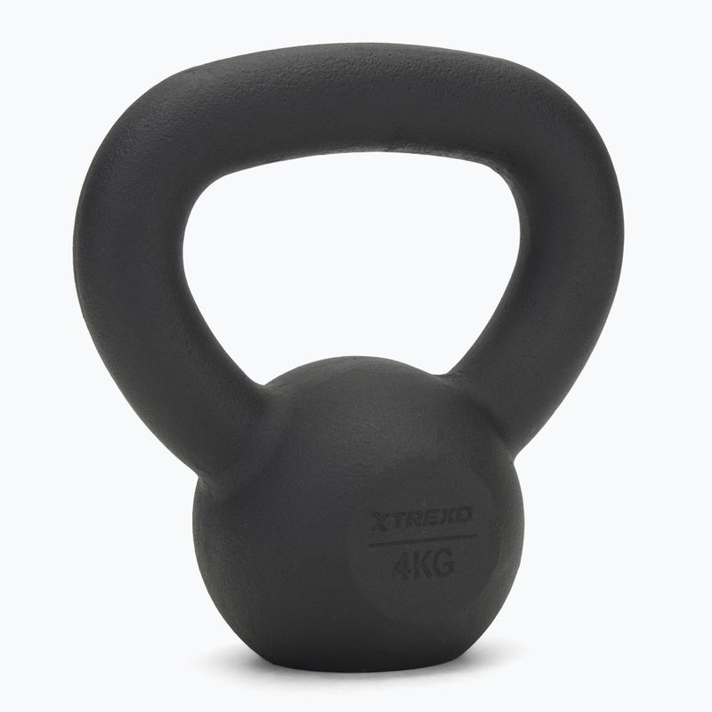 Cast-iron kettlebell TREXO 4kg black
