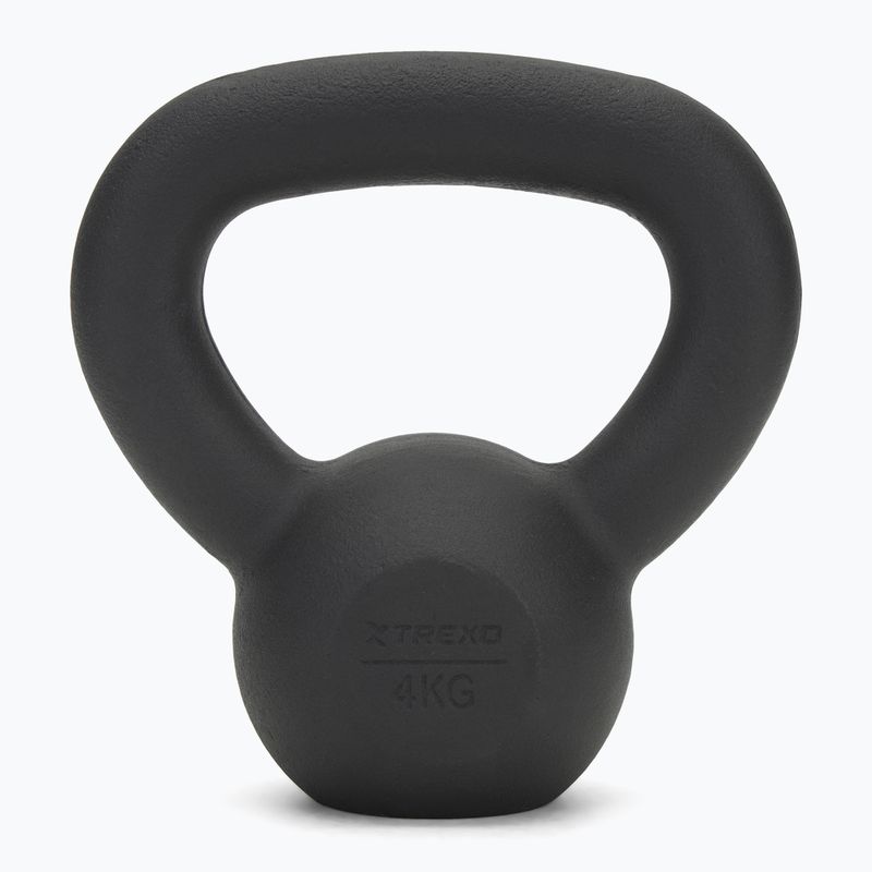 Cast-iron kettlebell TREXO 4kg black 2