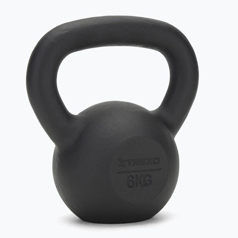 Cast-iron kettlebell TREXO 6kg black