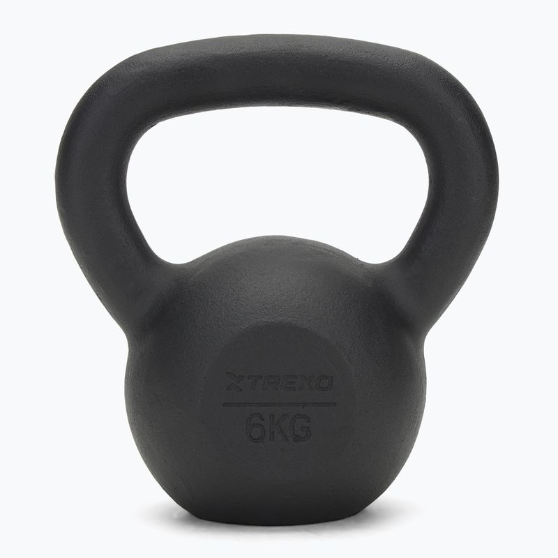 Cast-iron kettlebell TREXO 6kg black 2