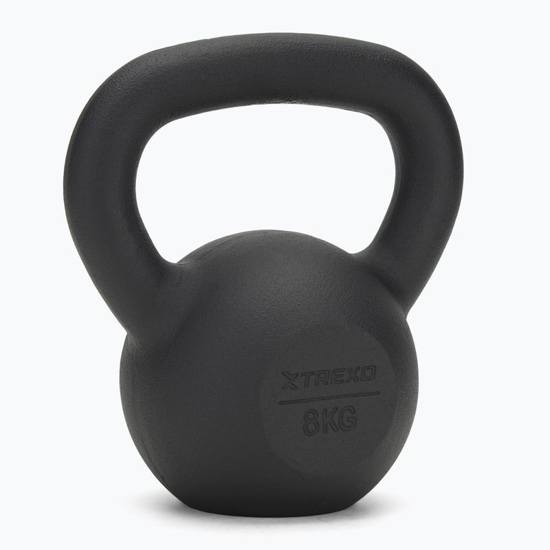 Cast-iron kettlebell TREXO 8kg black