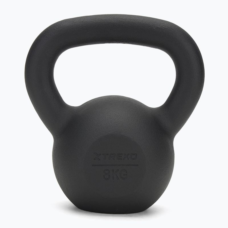 Cast-iron kettlebell TREXO 8kg black 2