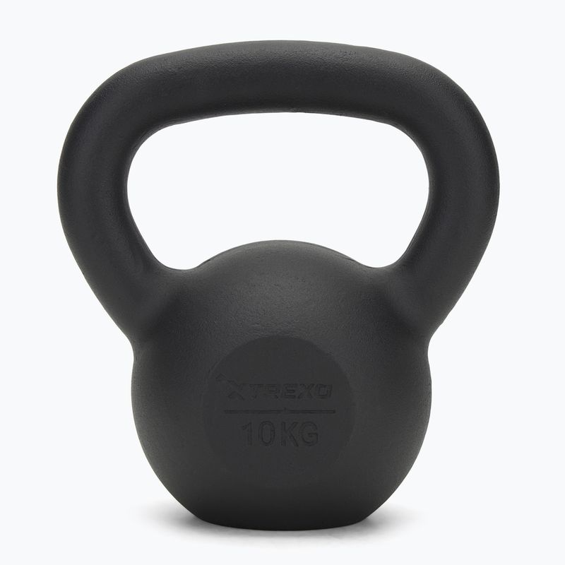 Cast-iron kettlebell TREXO 10kg black 2