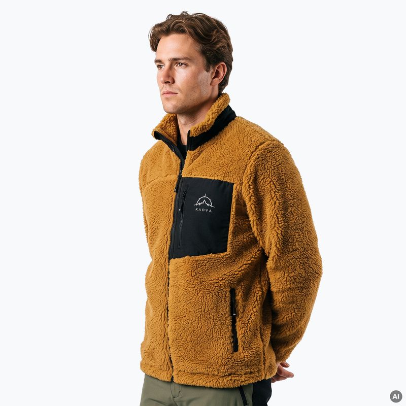 Men's KADVA Rodvik fleece sweatshirt brown