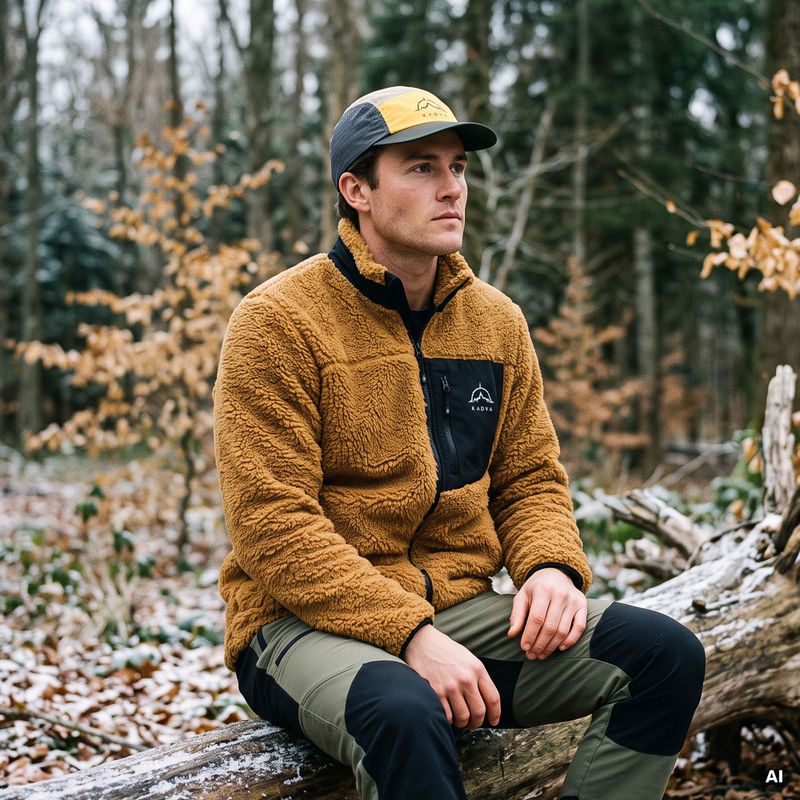 Men's KADVA Rodvik fleece sweatshirt brown 10
