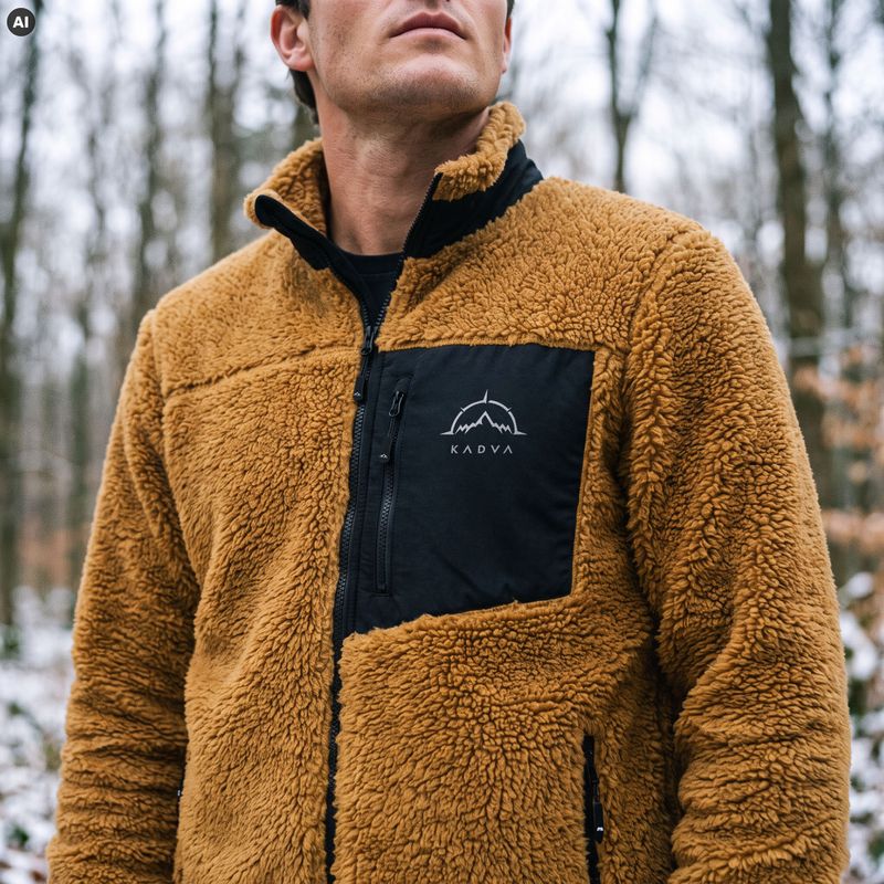 Men's KADVA Rodvik fleece sweatshirt brown 12