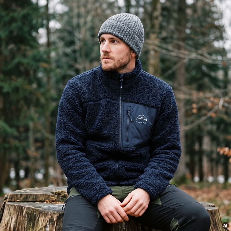 Men's KADVA Rodvik navy fleece sweatshirt 10