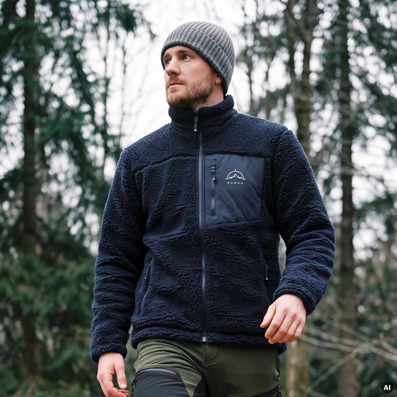 Men's KADVA Rodvik navy fleece sweatshirt 11