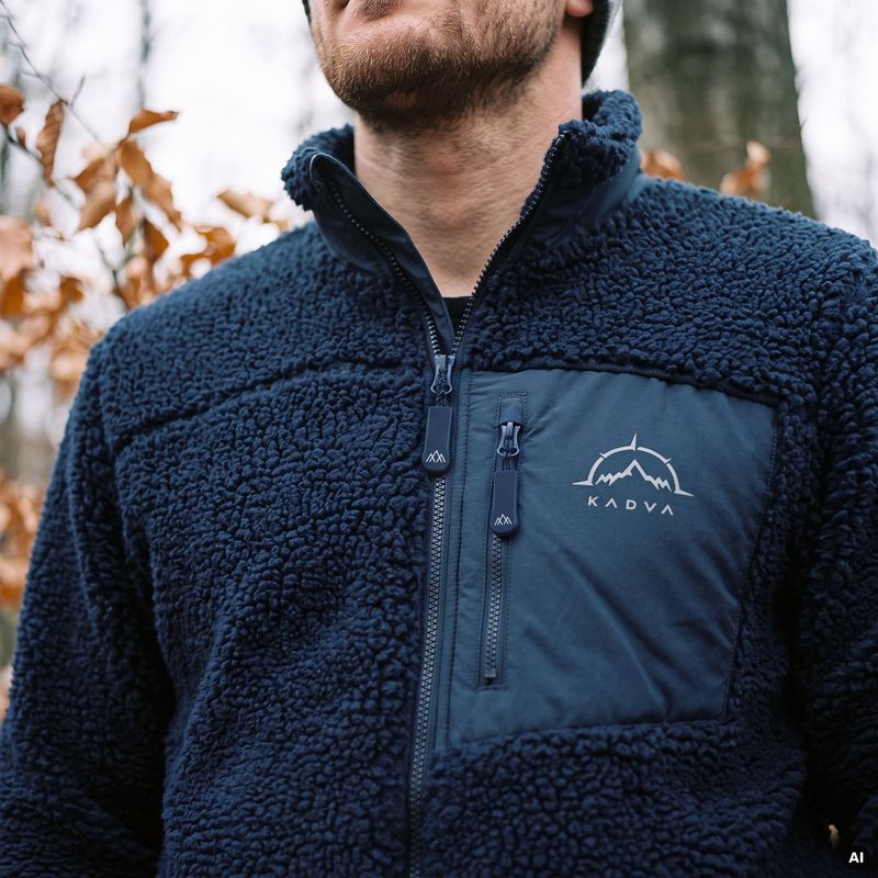 Men's KADVA Rodvik navy fleece sweatshirt 12