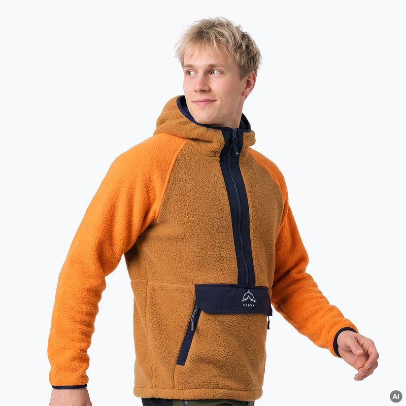 Men's KADVA RODIA fleece sweatshirt brown 5