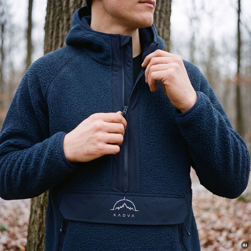 Men's KADVA RODIA navy fleece sweatshirt 12
