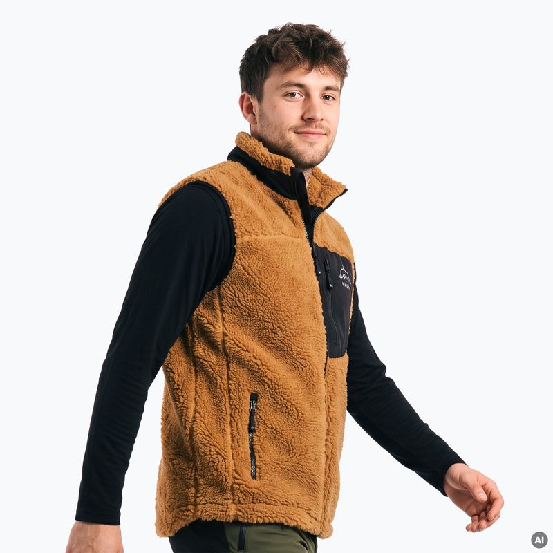 Men's sleeveless jacket KADVA RODVIK VEST brown 5