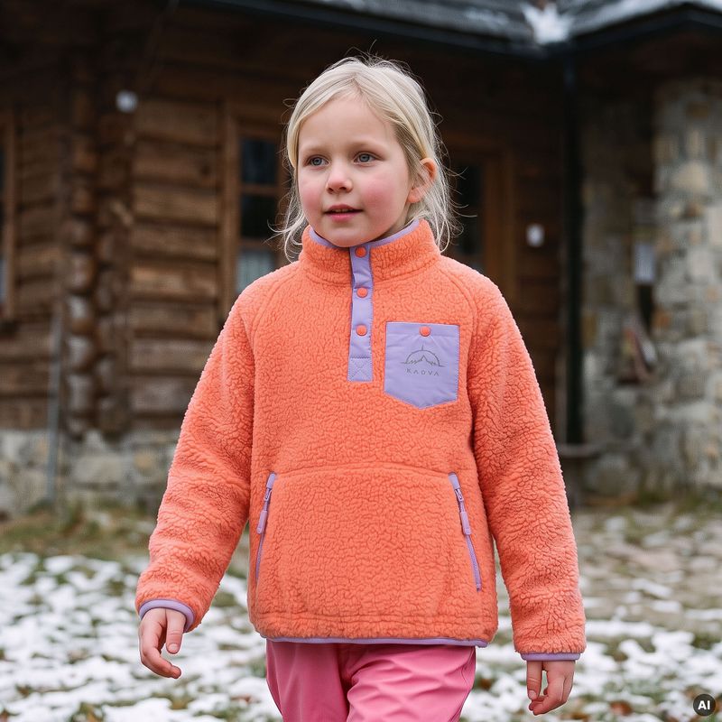 Children's fleece sweatshirt KADVA RODIA KDG orange 11