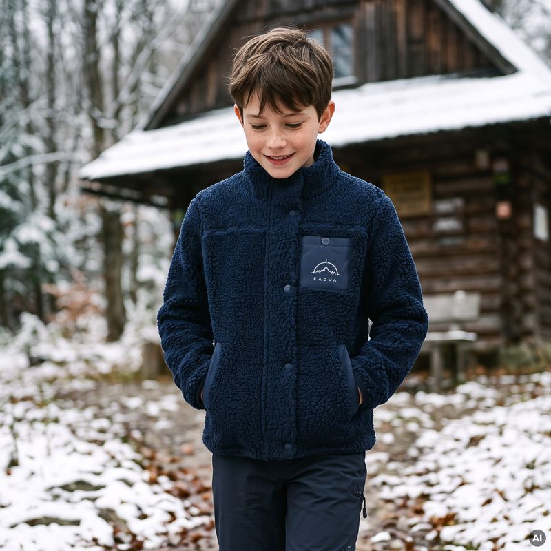 Children's KADVA Rodvik JR navy fleece sweatshirt 11