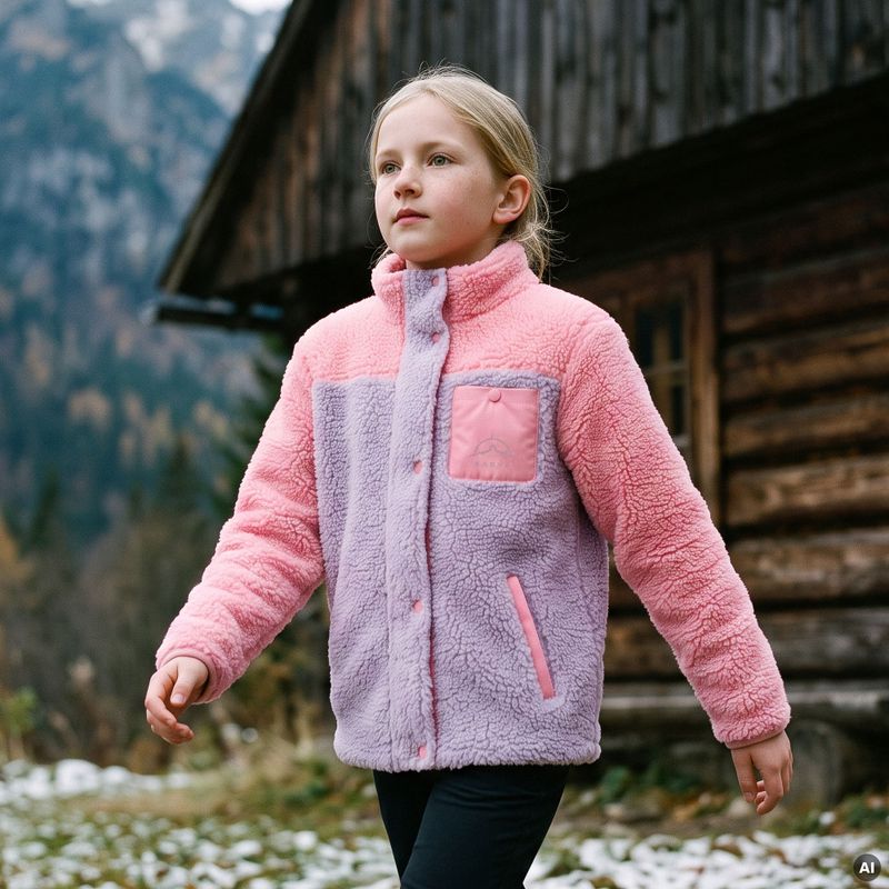 Children's KADVA Rodvik JRG pink fleece sweatshirt 11