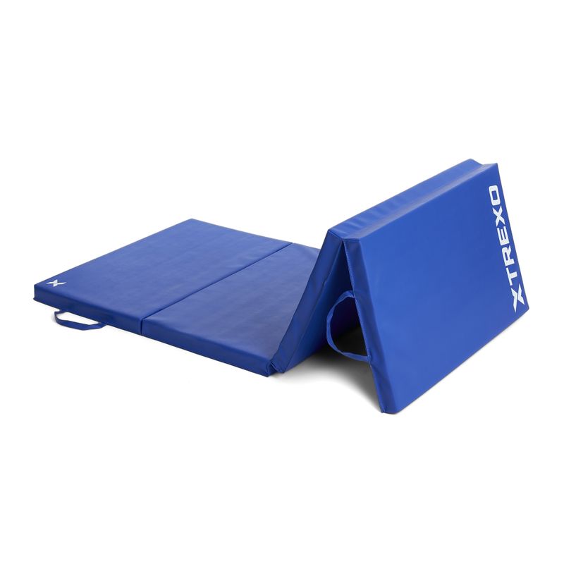 XTREXO folding gymnastics mattress 195 x 80 x 5 cm blue 14