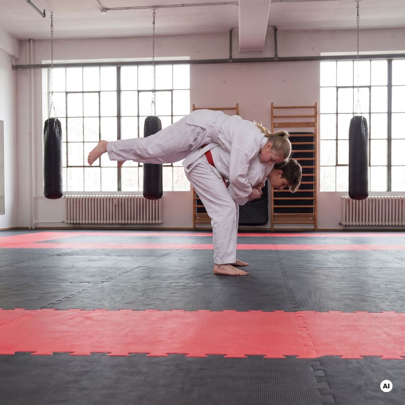 Mat Hook Fighting Puzzle Tatami blue 3