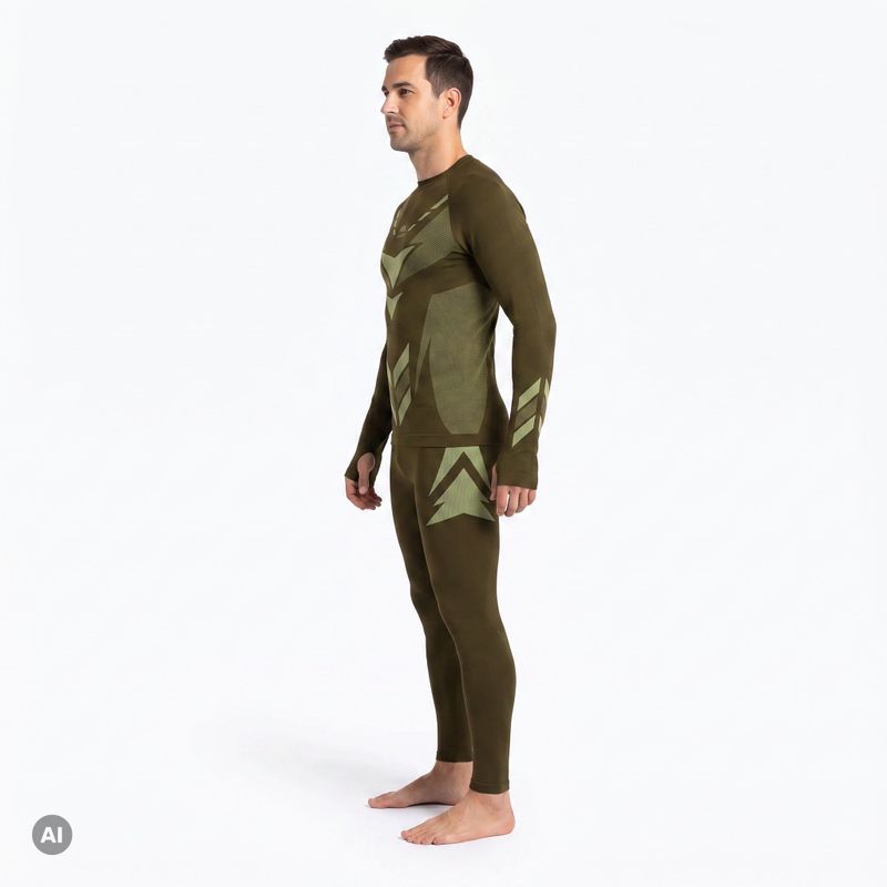 Men's thermal underwear set KADVA Alpinestep Thermo SH Light Plus Set Green 2
