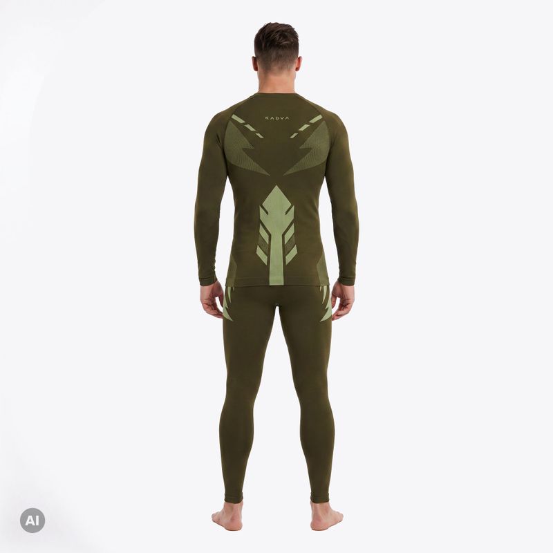 Men's thermal underwear set KADVA Alpinestep Thermo SH Light Plus Set Green 3